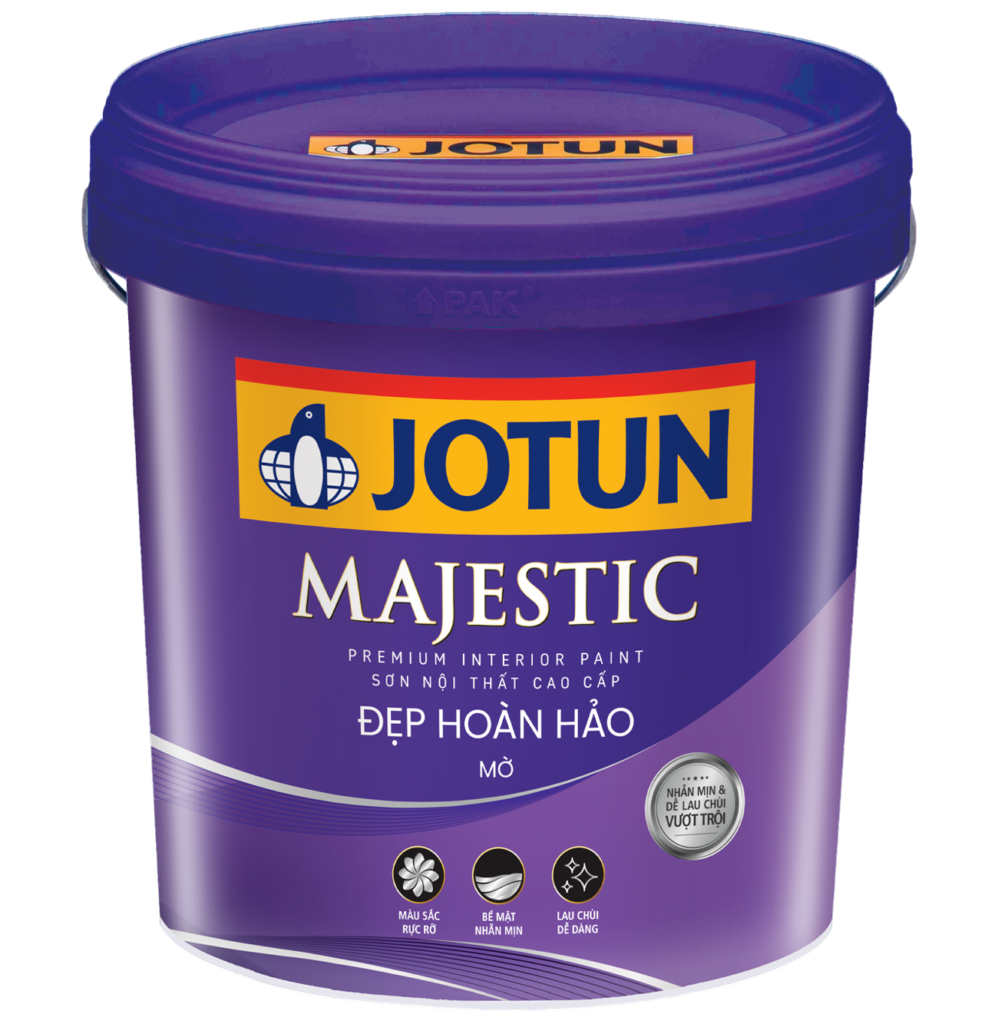 Sơn phủ nội thất Jotun Majestic đẹp hoàn hảo mờ