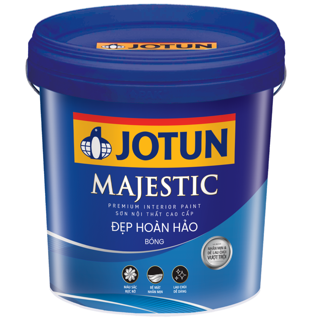 Sơn phủ nội thất Jotun Majestic đẹp hoàn hảo bóng